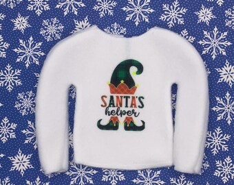 Elf Doll Sweater: Santa's Helper Outfit, 12" Elf Costume