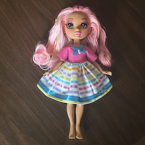 Rainbow High Doll Dress Handmade — &quot;Rainbow Stripes&quot;