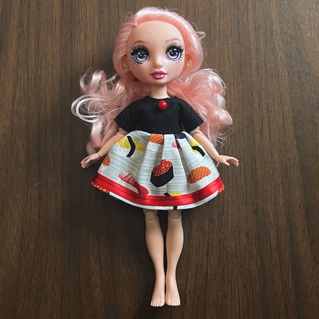 Rainbow High Doll Dress Handmade — "red Sushi" - Etsy