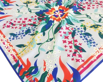 Lupin Floral Scarf: Illustrated Neckerchief, Head Wrap