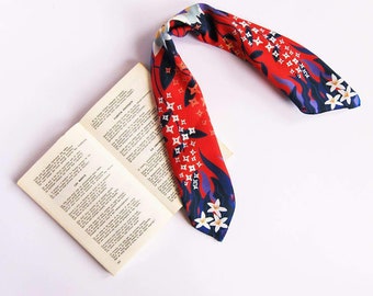 Lupin Floral Scarf: Illustrated Neckerchief, Head Wrap
