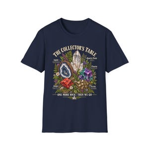 Vintage-T-Shirt für Mineraliensammler, Mineralienführer für Achat, Quarz, Fluorit, Jaspis und Pyrit