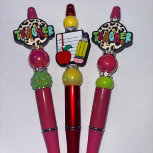 Teacher Beaded Pens | Refillable Beaded Pens