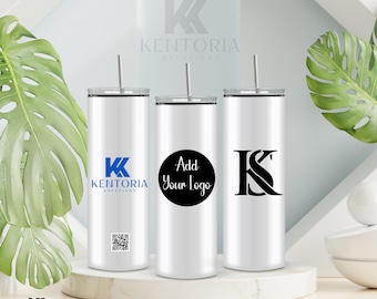 Roestvrijstalen beker met aangepast logo | Gepersonaliseerde fotocadeau
