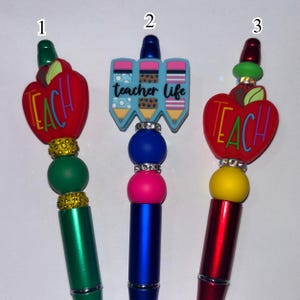 Teacher Beaded Pens | Refillable Beaded Pens