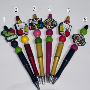 Teacher Beaded Pens | Refillable Beaded Pens
