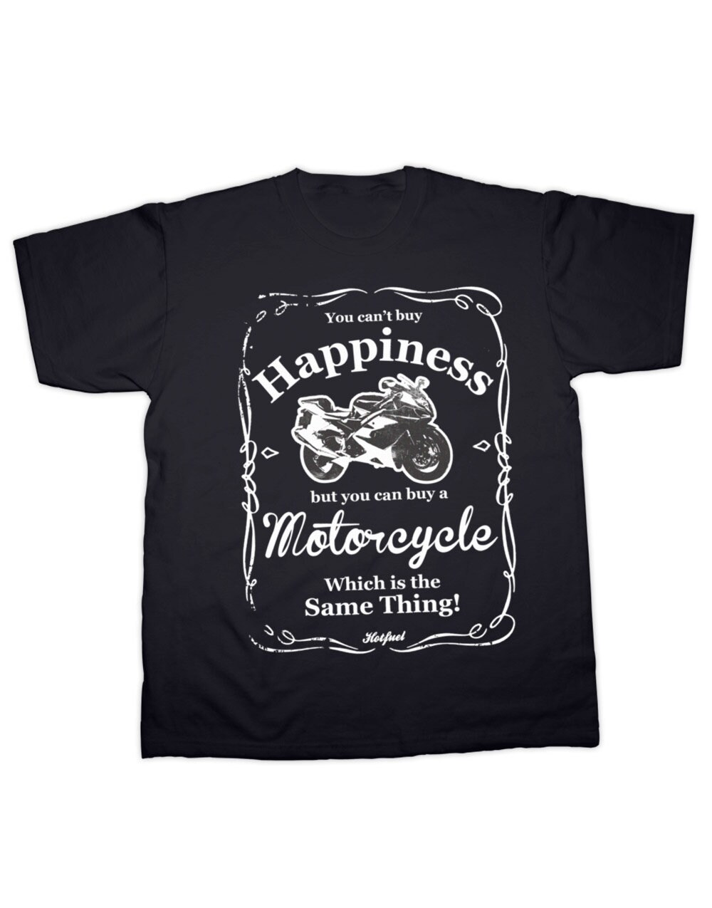 Image of Happiness Motorcycle Ladies Fit T Shirt