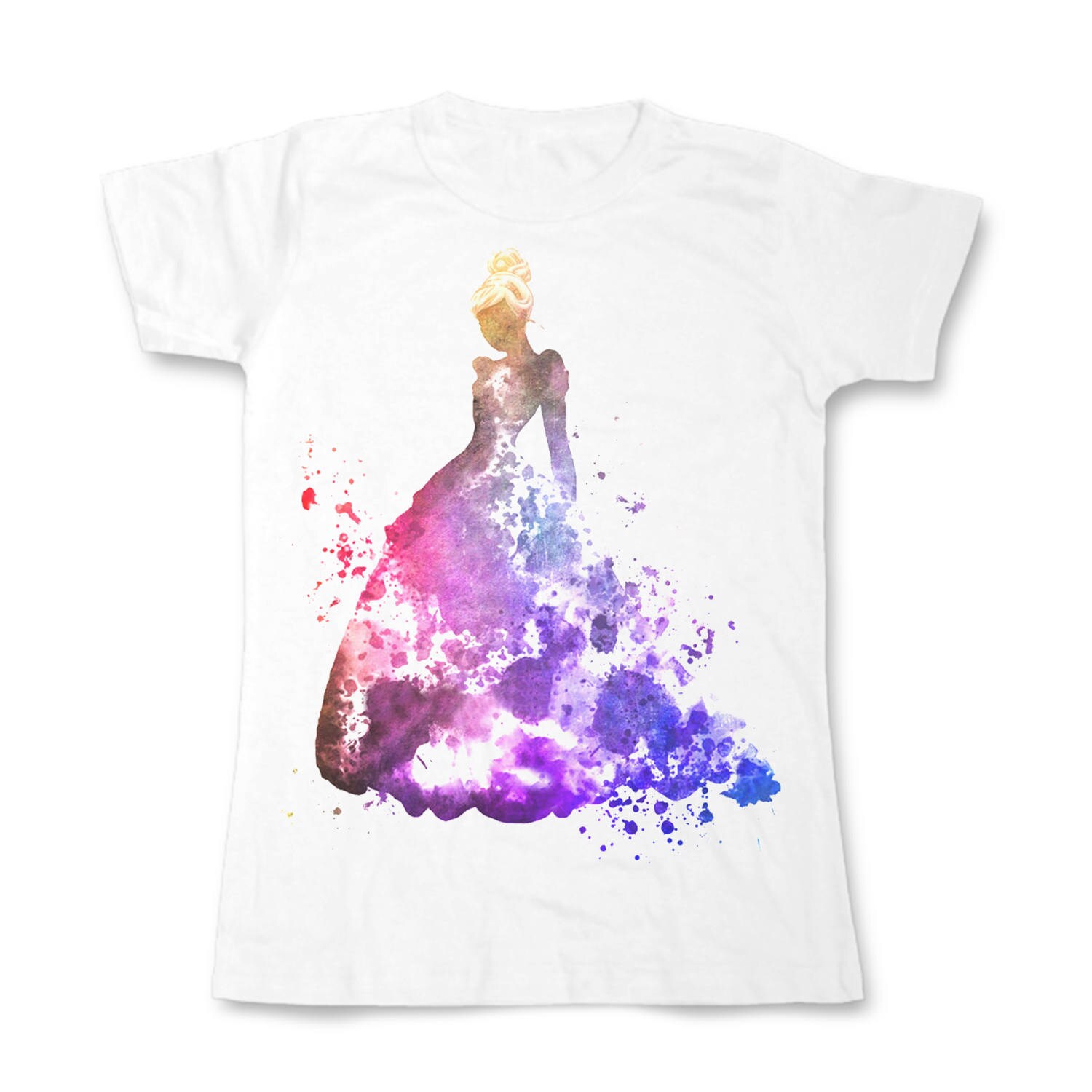 Image of Cinderella Ink Splatter Ladies Fit T Shirt