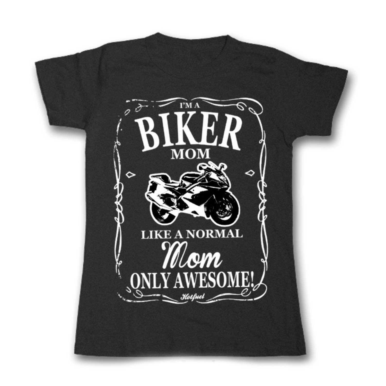 Image of Biker Mom Motorcycle Ladies Fit T Shirt