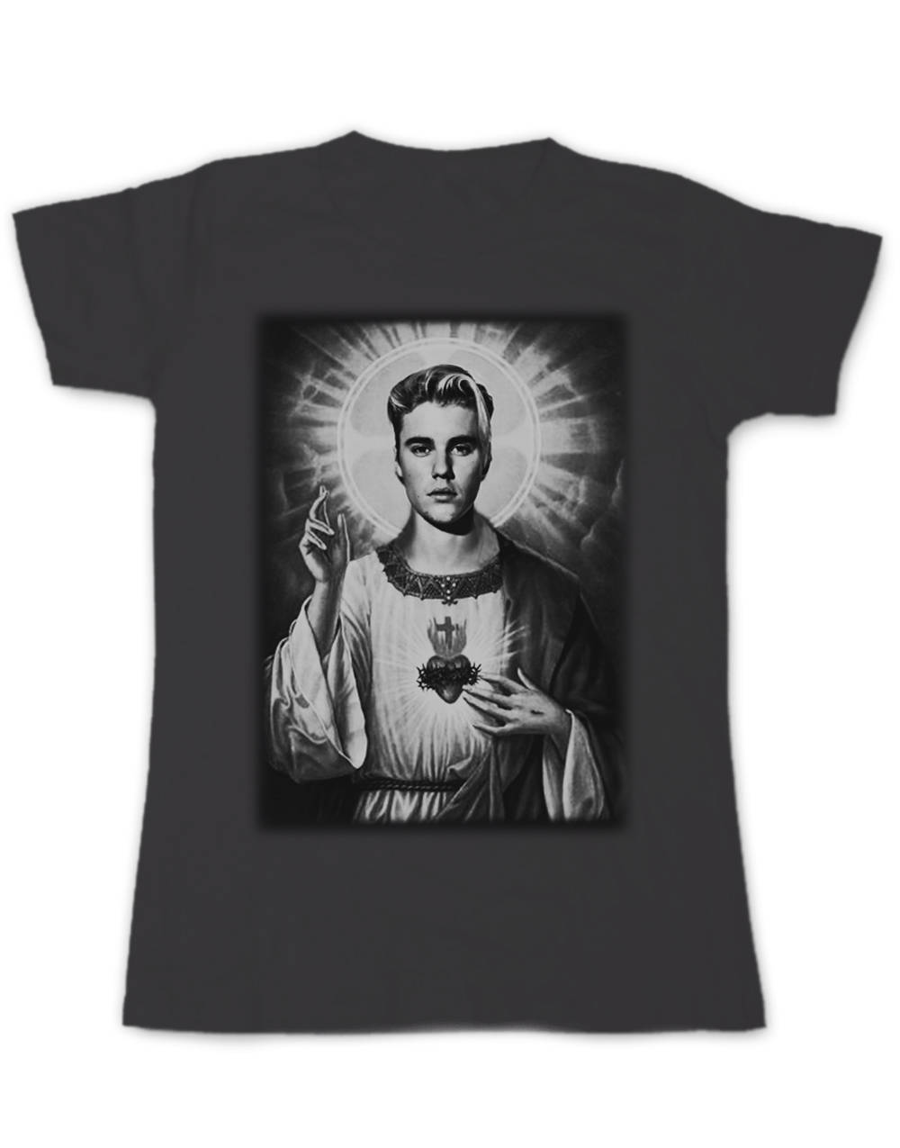 Image of Bieber The Saviour Print Ladies Fit T Shirt