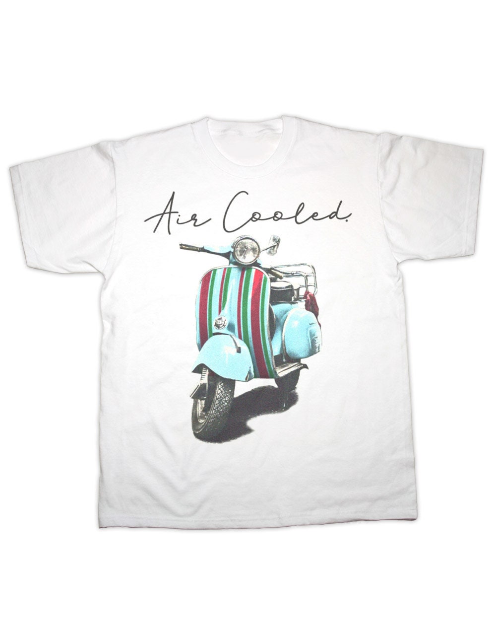 Image of Air Cooled Scooter Stripes Ladies Fit T Shirt