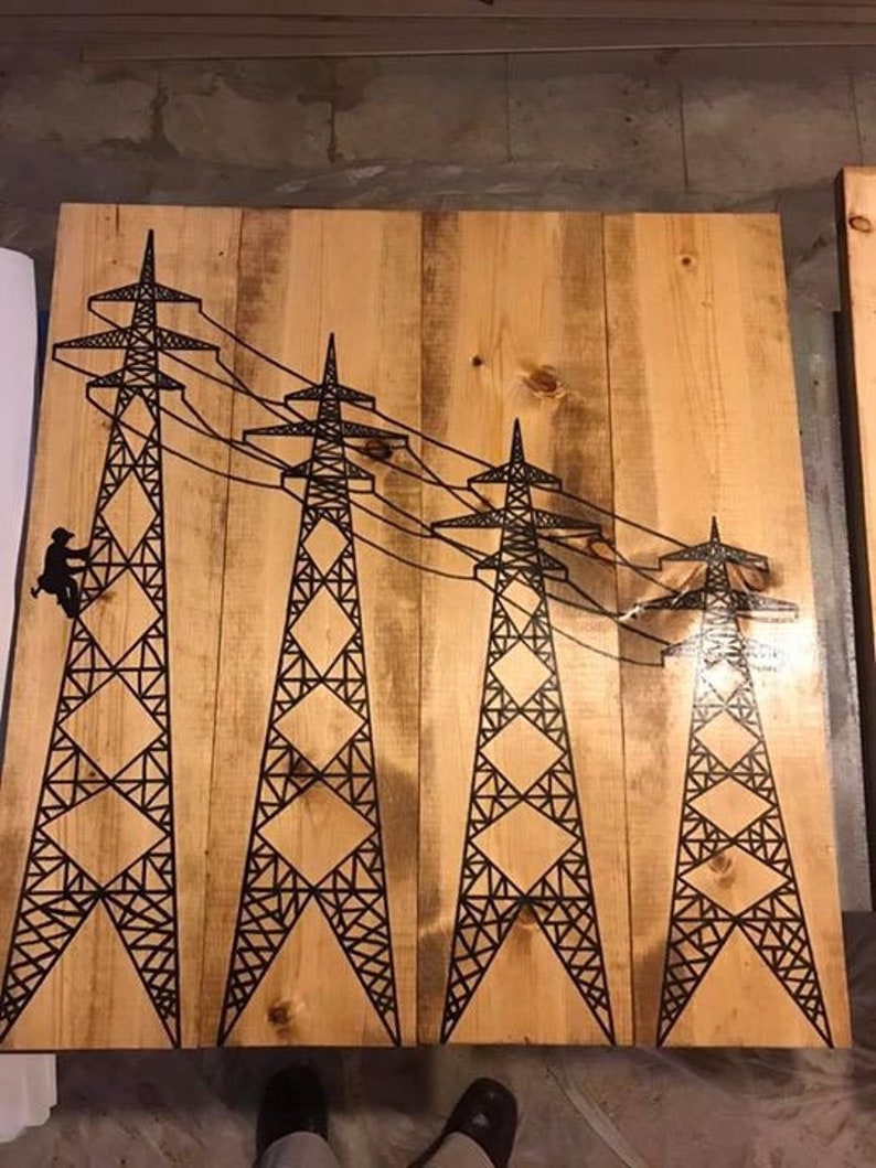 Lineman Wall Art | Etsy