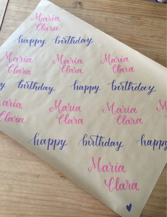 Choose your Colours!!! Personalised Graduation Wrapping Paper Any name