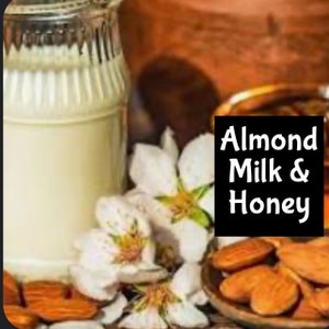 ALMOND MILK & HONEY Handmade edp Perfume Cologne Room Linen Spray Fragrance Massage Beard Beauty Oil Shimmer Hair Body Splash Scrub Spray