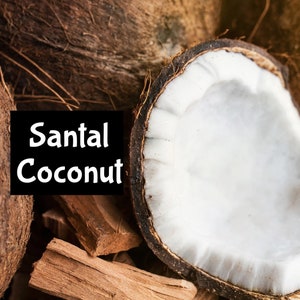 SANTAL COCONUT Handmade Moisturize Shimmer Body Splash Perfume Cologne Beard Massage Bath Oil EDP room linen lotion spray Beauty fragrance image 1