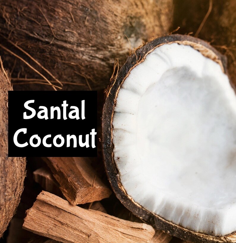 SANTAL COCONUT Handmade Moisturize Shimmer Body Splash Perfume Cologne Beard Massage Bath Oil EDP room linen lotion spray Beauty fragrance image 1