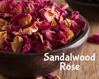 SANDALWOOD ROSE Handmade edp Perfume Cologne Room Linen Spray Fragrance Massage Beard Beauty Oil Shimmer Moisturizer Lotion Body Splash