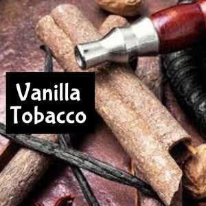 May include: Close-up of a brown wooden hookah bowl with a metal stem and a black background. The bowl is filled with brown tobacco and the text "Vanilla Tobacco" is visible in the image.