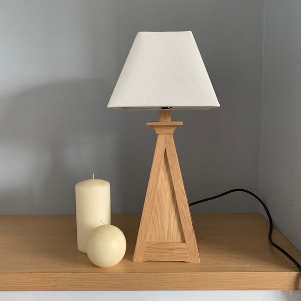 Wooden table lamp, Wooden lamp, Oak lamp, Table lamp, Wooden lamp, Bedside table lamp, Office lamp, Lamp base, Scandi, New Home Gift