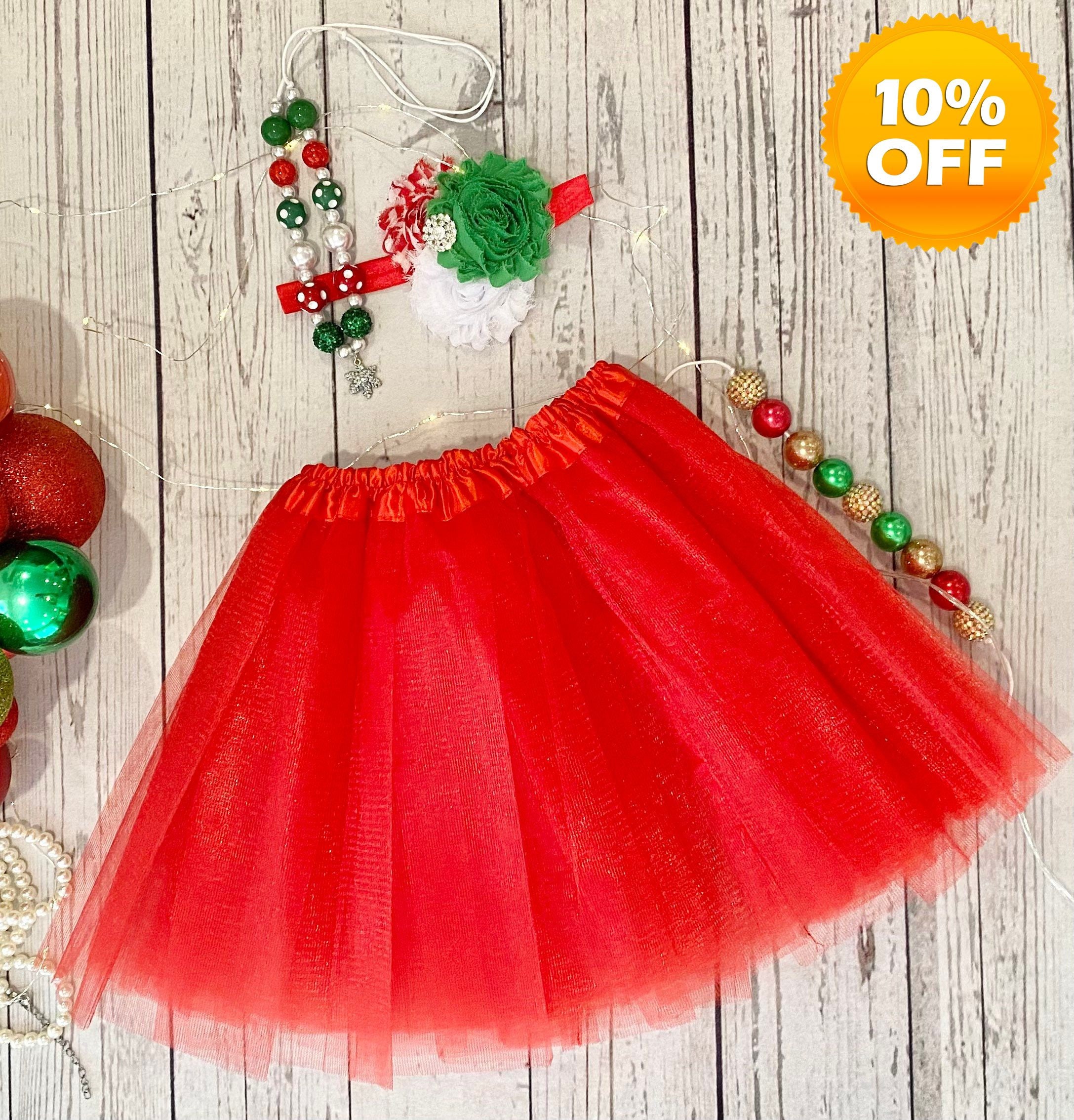 Navidad Falda De Tul Roja Mujer Tutu Rojo México