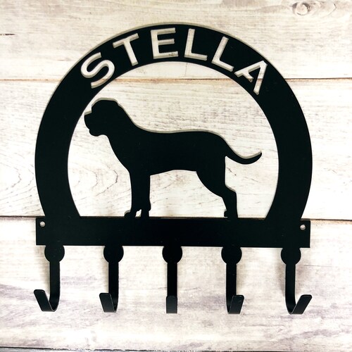 Personalized Metal Dog Leash Holder Metal Key Holder Metal Etsy