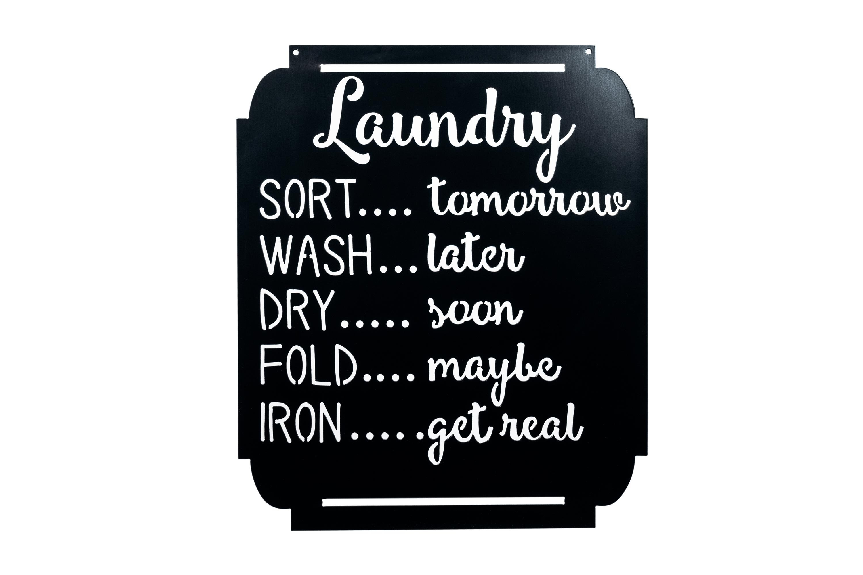 Firma de horario de lavandería Señal de metal de la sala de | Etsy