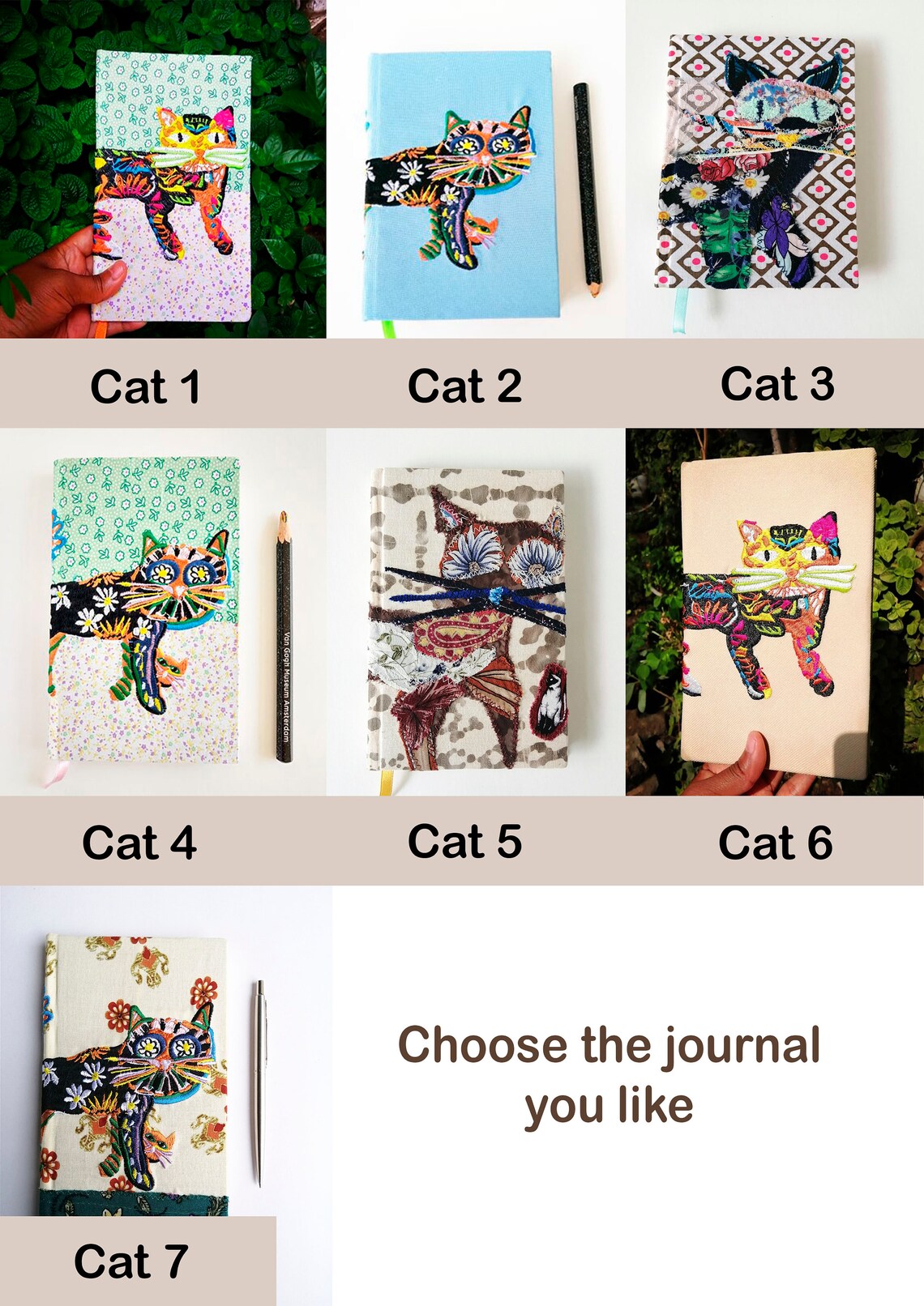 Cat Journal Cat Notebook cat lovers journals cat themed Etsy
