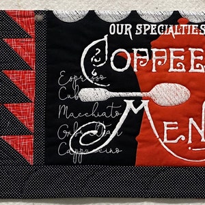 Coffee Shop Set of Quilted Placemats
