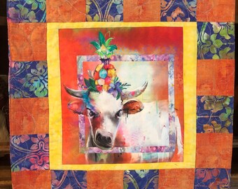 Sassy Party Animal - Cow - Quilted Wall Hanging