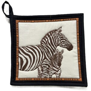 African Animal Quilted Potholder