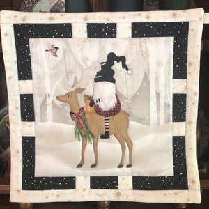 Gnome Antics Quilted Wall Hanging/Table Topper
