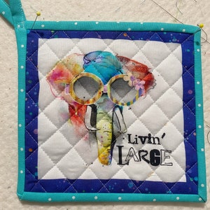 Sassy Animal Holiday Quilted Potholder/Hot Pad