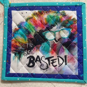 Sassy Animal Holiday Quilted Potholder/Hot Pad