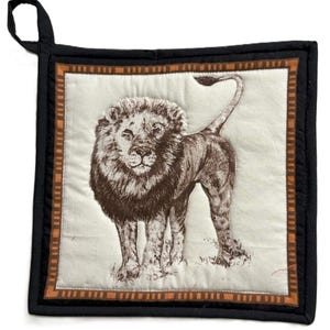 African Animal Quilted Potholder