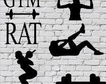 Fitness SVG, Workout svg, Weights cutfile svg, svg files for silhouette cameo, cricut explore, dxf file
