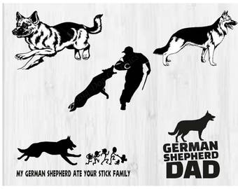 German Shepard SVG, Dogs svg, German Shepard cutfile svg, svg files for silhouette cameo, cricut explore, dxf file