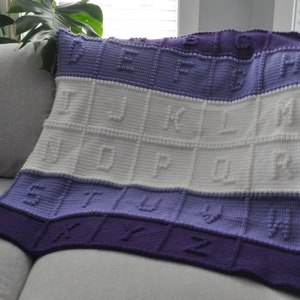 Crochet baby abc blanket