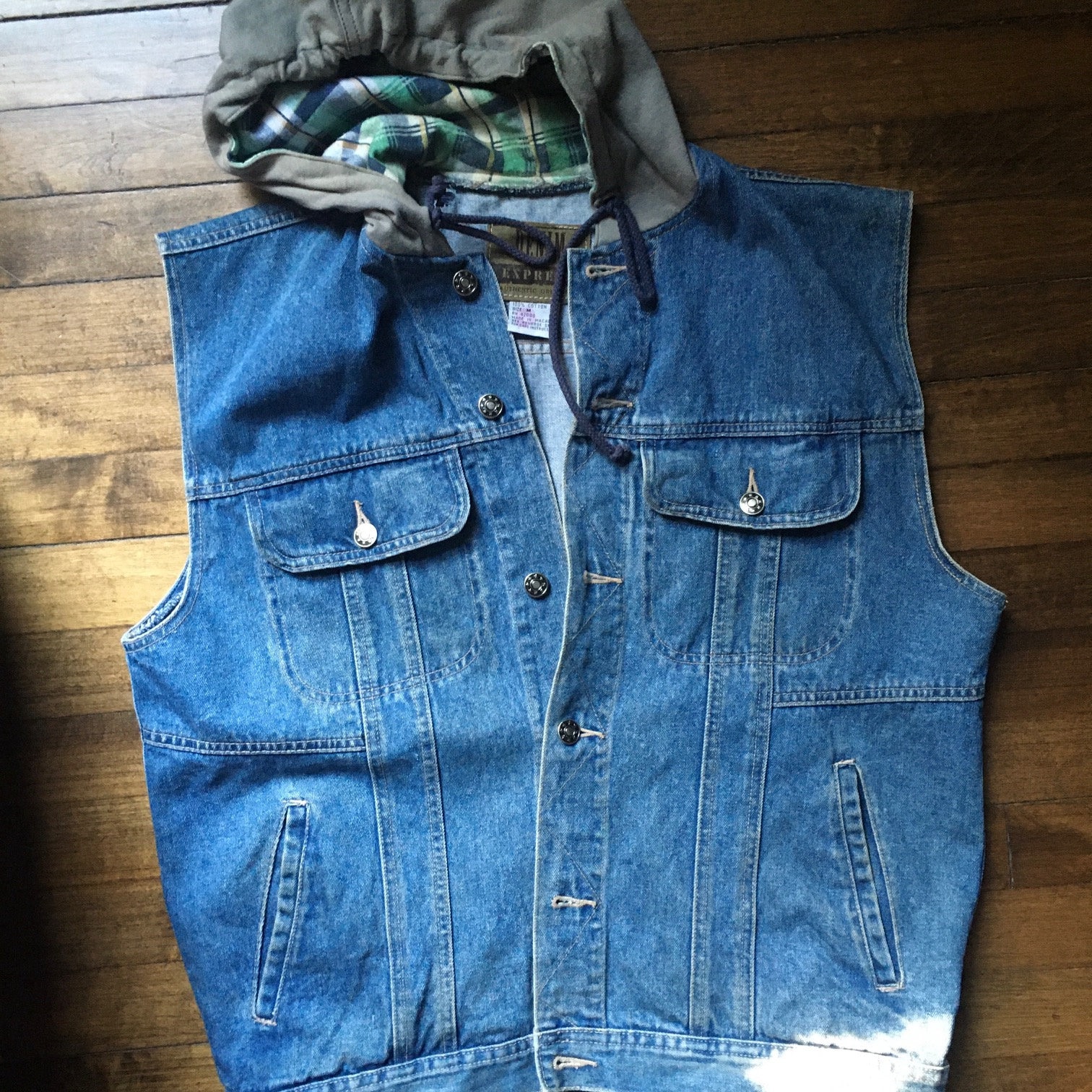 jean vest sweatshirt