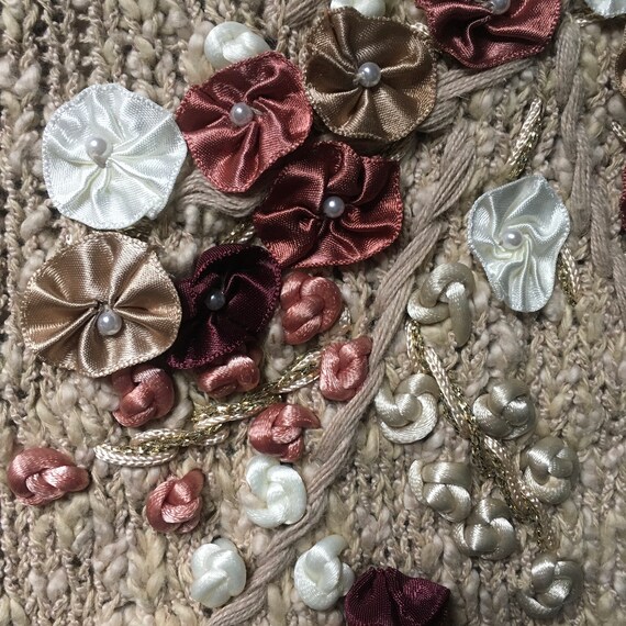 Bonnie and Bill Rosette and Pearl Embellished Swe… - image 3