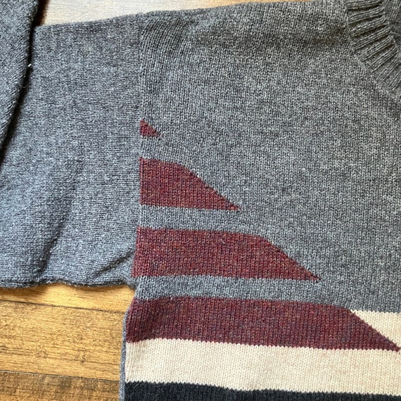 Wool Blend Classics Sweater - Geometric - Size S/M - image 4