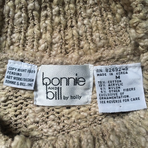 Bonnie and Bill Rosette and Pearl Embellished Swe… - image 4