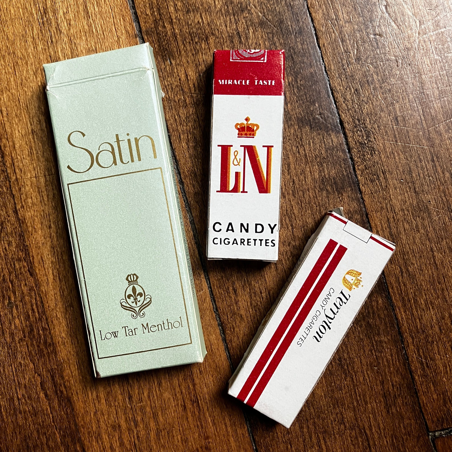 Candy Cigarette Boxes Satin Low Tar Menthol Box Empty Etsy