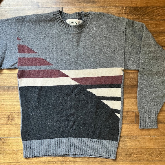 Wool Blend Classics Sweater - Geometric - Size S/M - image 1