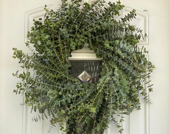 Fresh and Fragrant Handmade Spiral Eucalyptus Greenery Wreath