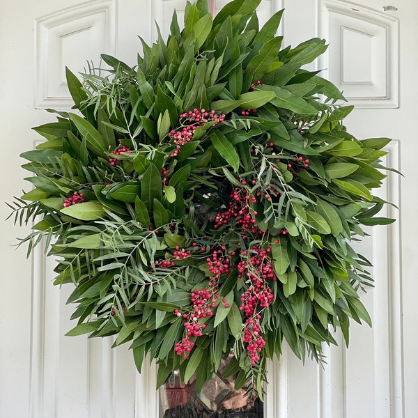 Fresh Bay Leaf Wreath Etsy