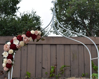 Customizable Wood Flower and Eucalyptus Arch Garland