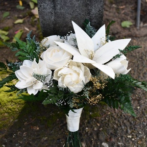 Lily Wood Wedding Sola Flower Bouquet "Lily L'Amour"