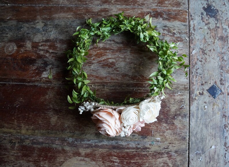 Fairy Queen Sola Flower Hair CrownHair Wreath Hair CircletFully CustomizableWood Flower Hair Accessory