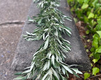 Fresh Olive and Rosemary Garland, Handmade Wedding Garland