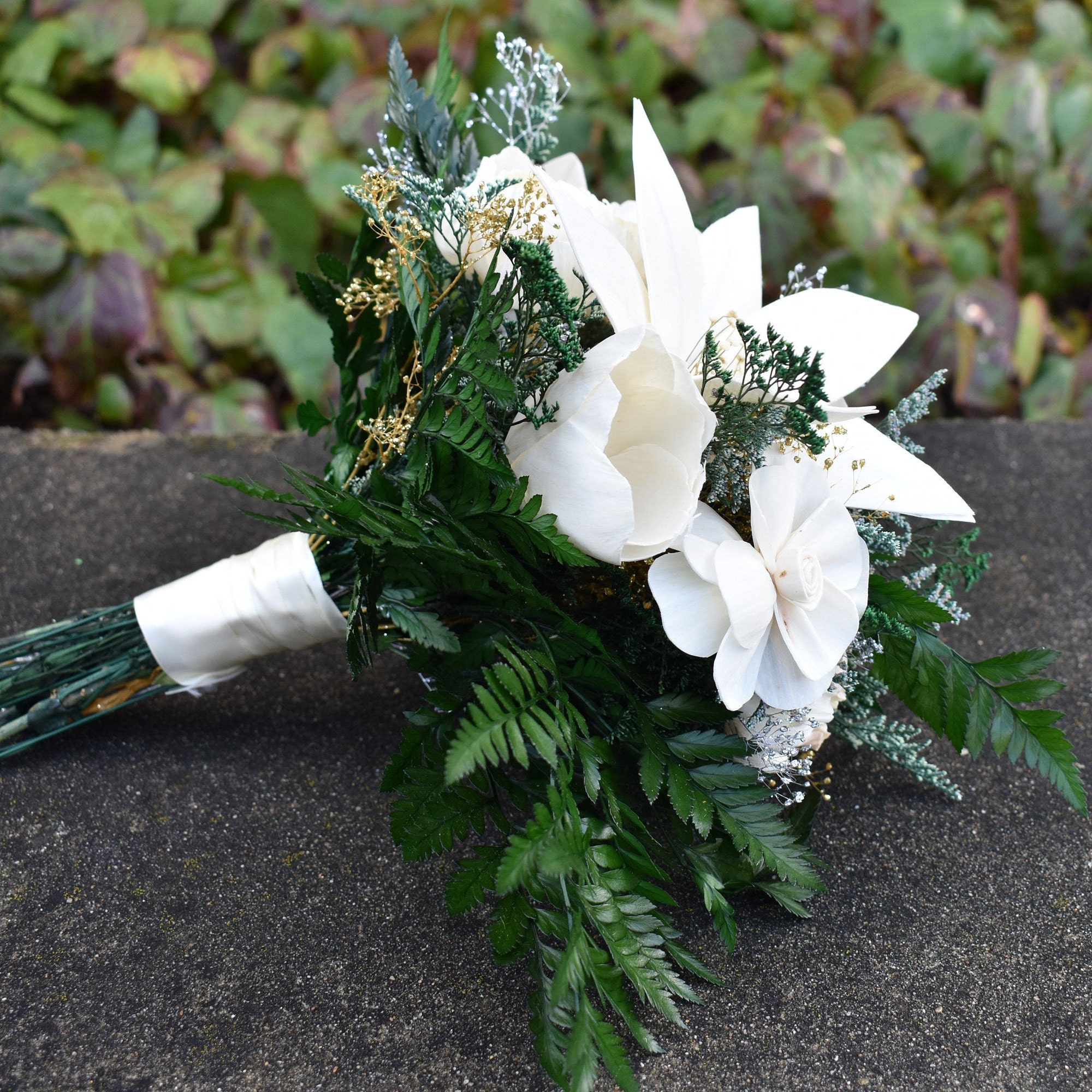 Lily Wood Wedding Sola Flower Bouquet "Lily L'Amour" - Thumbnail 5